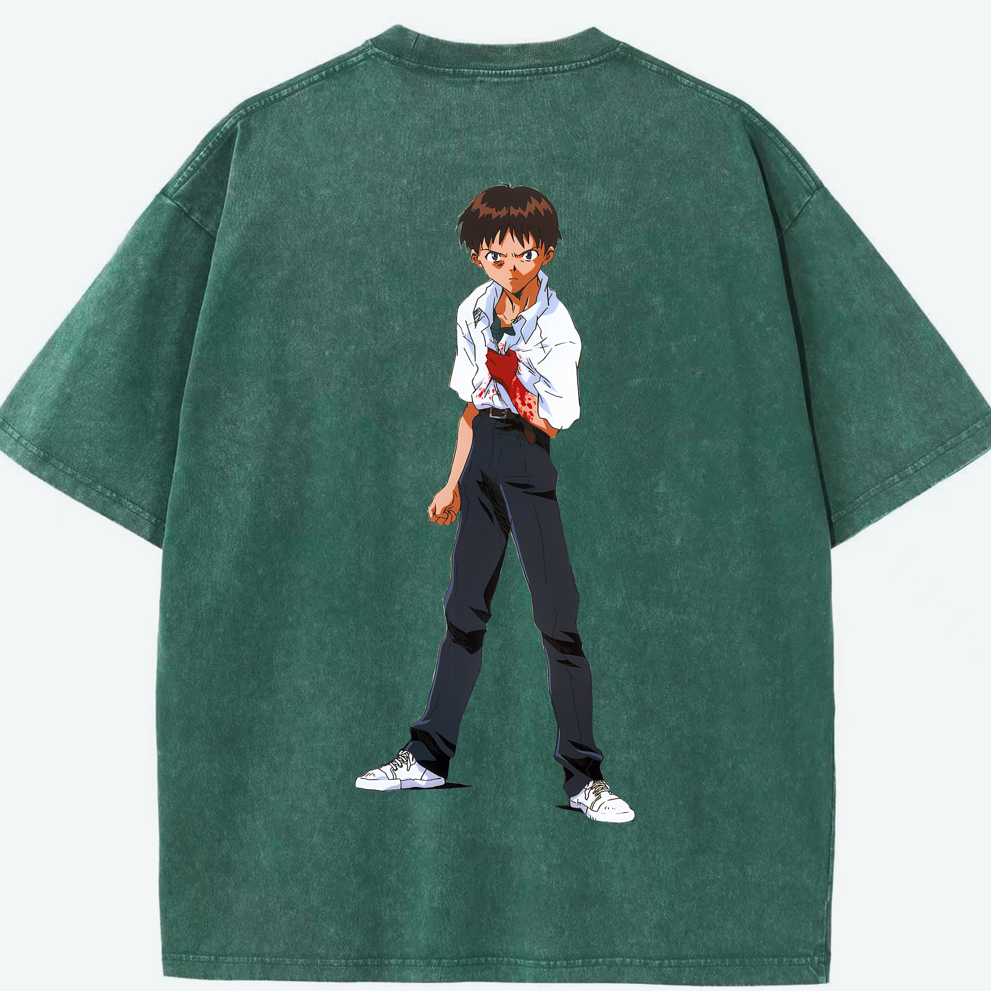 （画像用） EVA 新世紀エヴァンゲリオン 綿100% ヴィンテージ風 半袖Tシャツ（背面プリント）